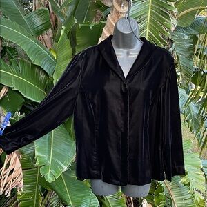 Talbots velvet minimalist blouse